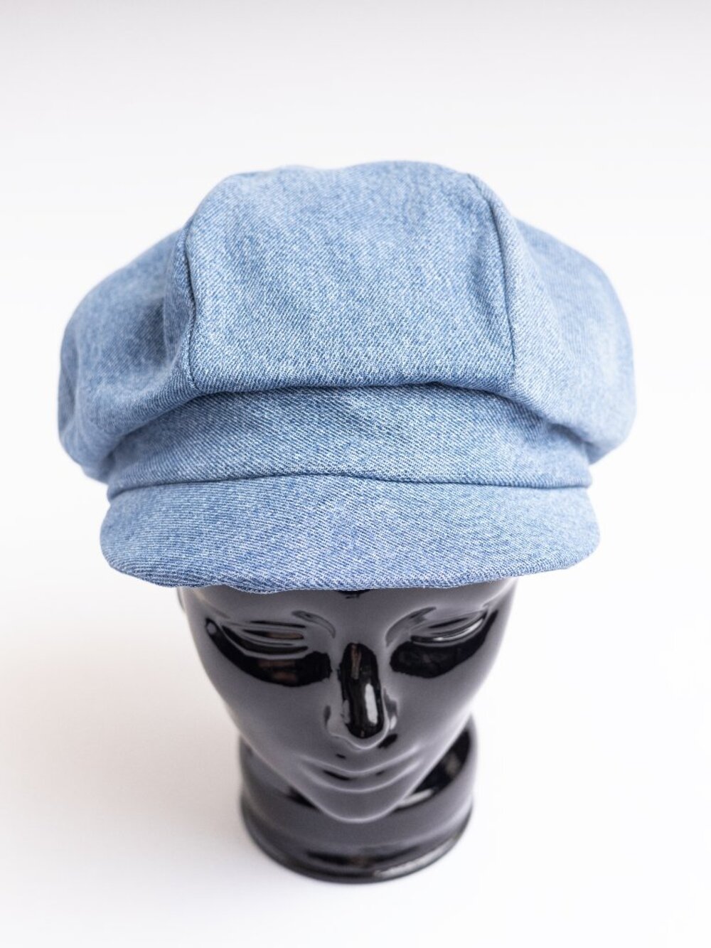 Upcycled Denim Newsboy Paperboy Cabbie Hat